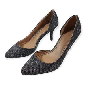 MASSINI Gray Sparkle D'Orsay High Heels Size 8.5